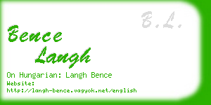 bence langh business card